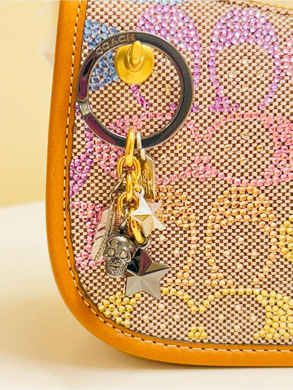 EXTREMELY RARE Coach Charm Skull, Feather, Star, And Tag Keychain/ Bag Charm